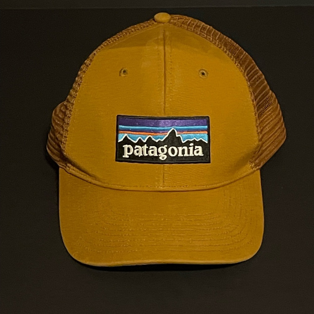 Burnt orange Patagonia trucker hat